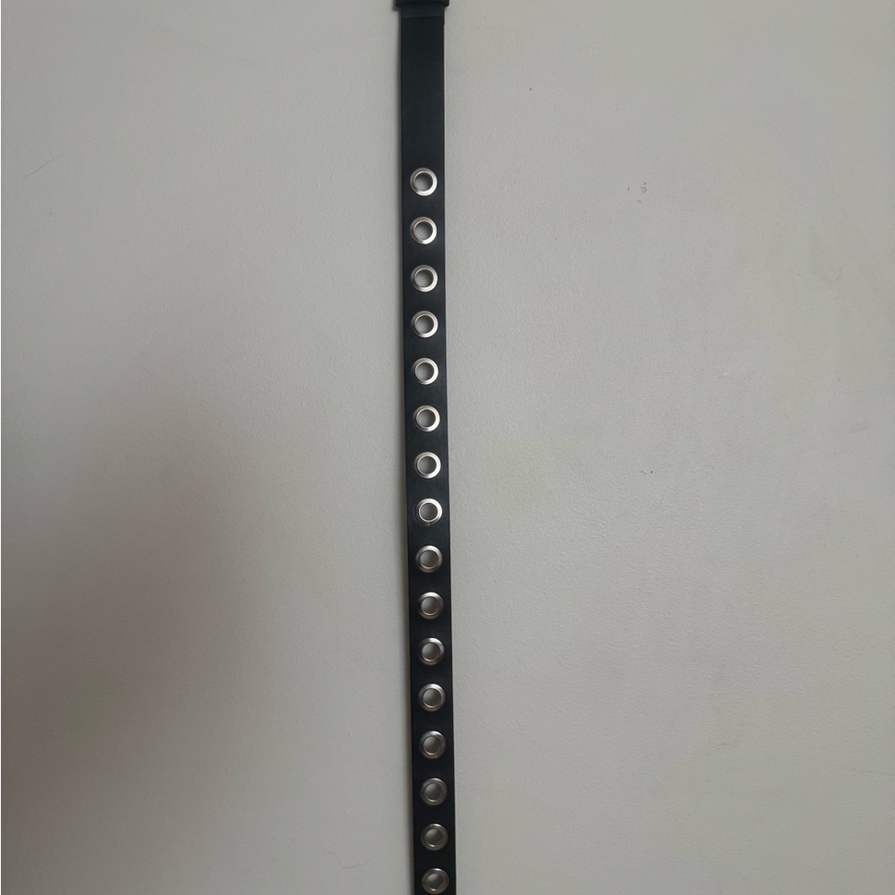 Garage Black Belt with Silver Buckle